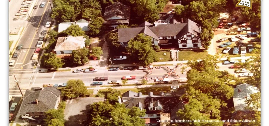 515 West College Avenue chapter house, 1979 aerial