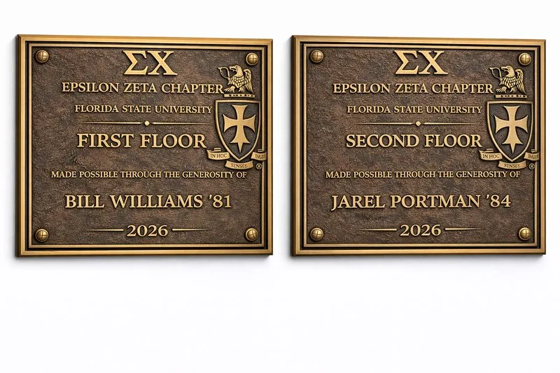 First Floor and Second Floor dedication plaques