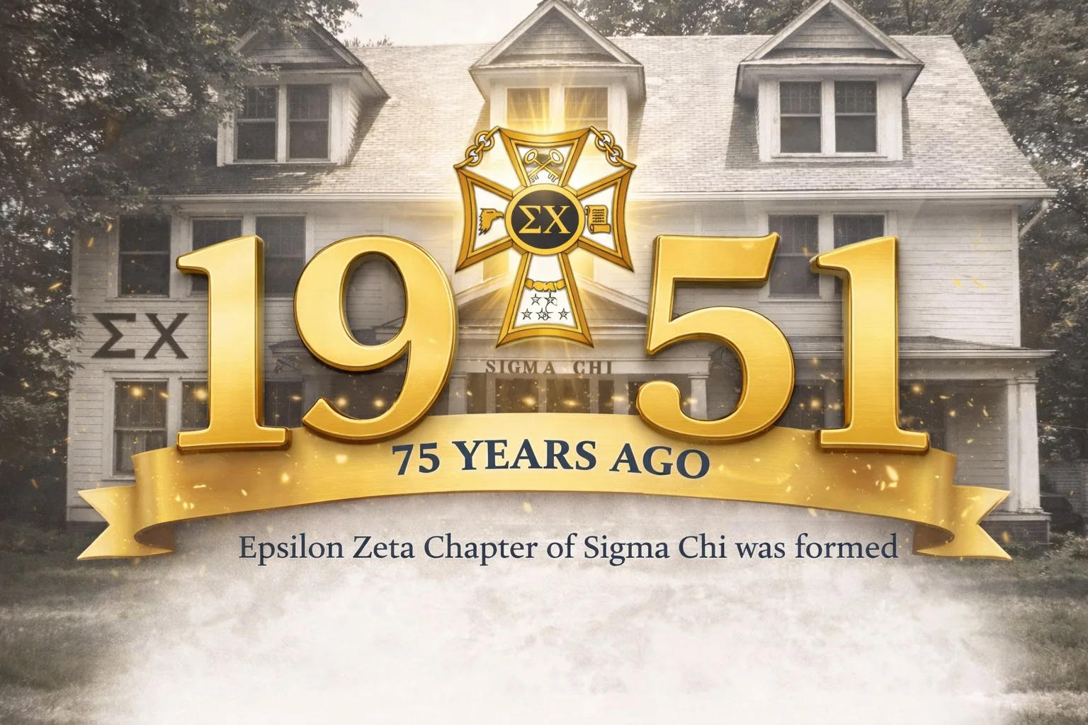 75th Anniversary commemorative graphic for the Epsilon Zeta Chapter