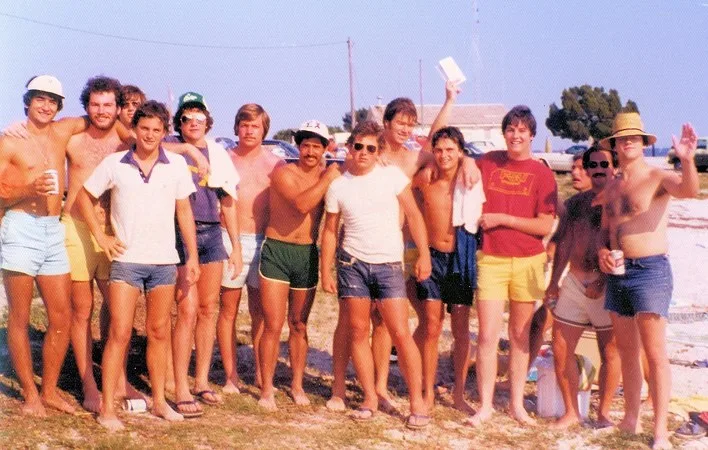 Sigma Chi Epsilon Zeta brothers in 1977