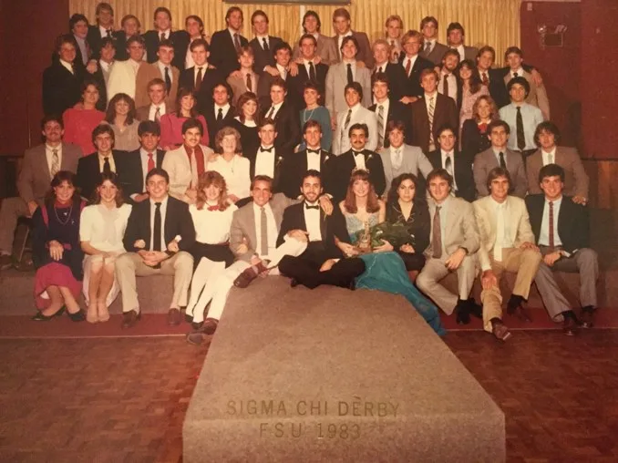 Sigma Chi Epsilon Zeta brothers in 1983